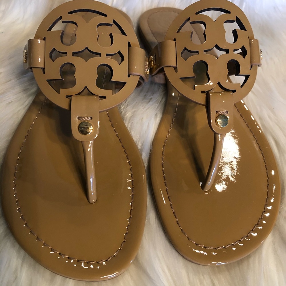 Tory Burch Sand Tan Patent Miller’s~NEW SZ 10.5